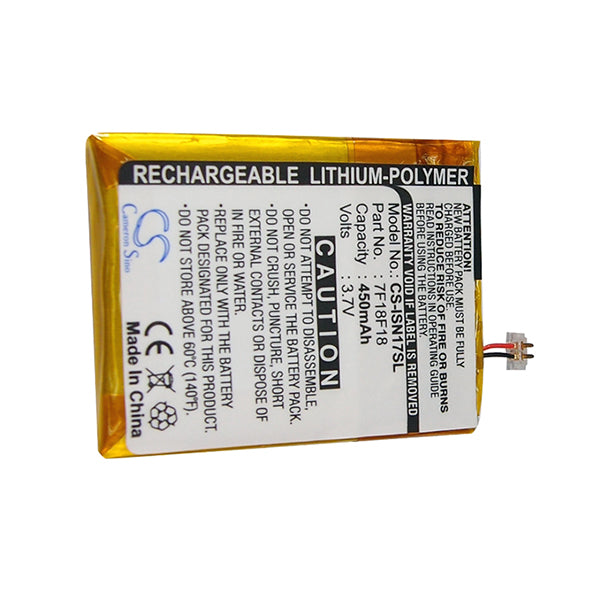 Cameron Sino Isn17Sl 450Mah Battery For Insignia Media Player