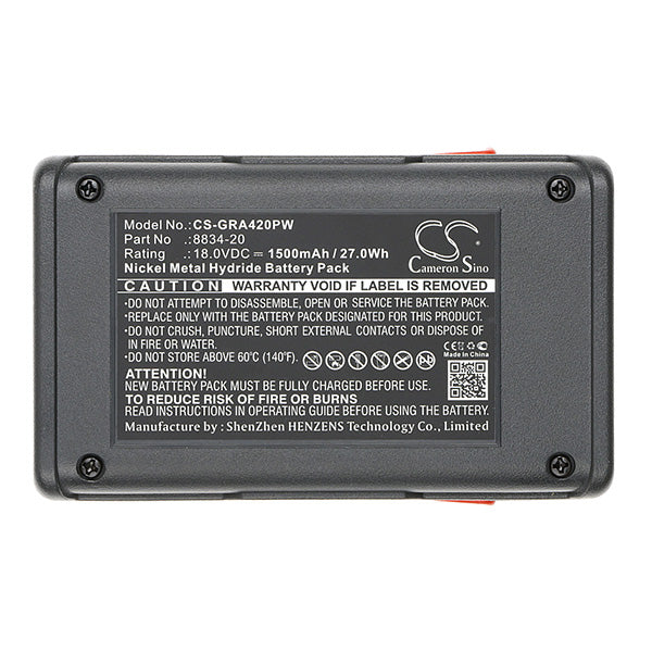 Cameron Sino Gra420Pw 1500Mah Battery For Gardena Lawn Mowers