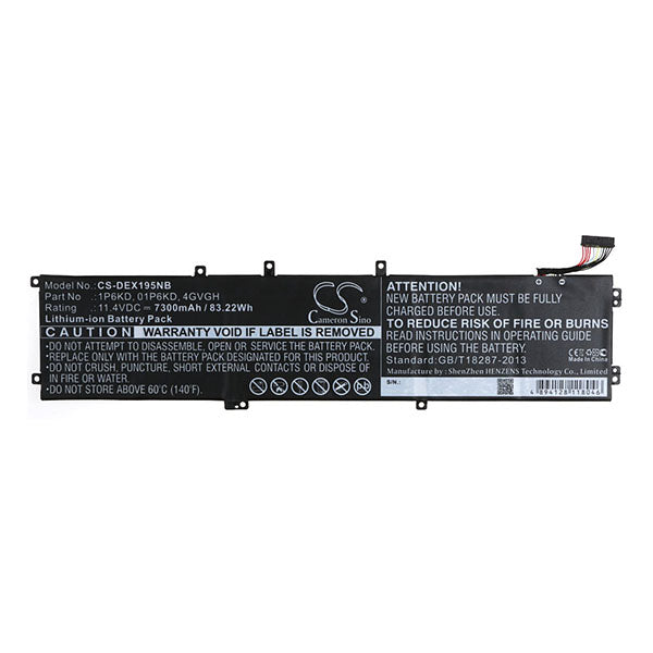 Cameron Sino Dex195Nb 7300Mah Battery For Dell Notebook Laptop