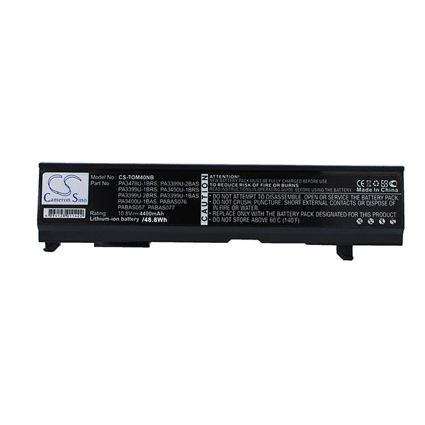Cameron Sino Tom40Nb 4400Mah Battery For Toshiba Notebook Laptop