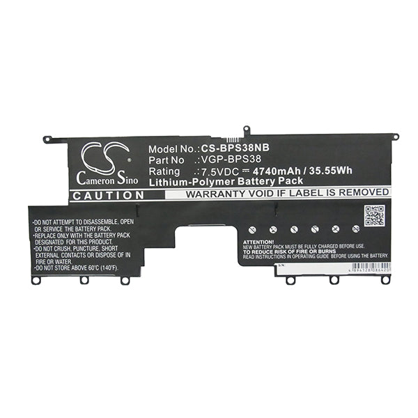Cameron Sino Bps38Nb 4740Mah Battery For Sony Notebook Laptop