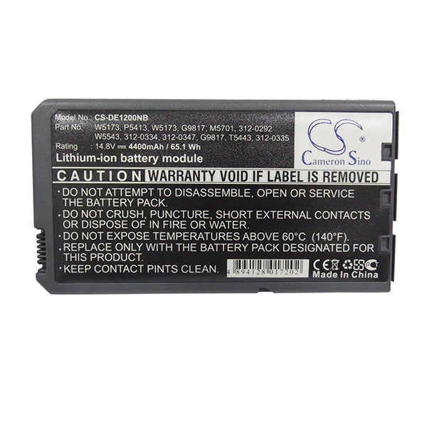 Cameron Sino De1200Nb 4400Mah Battery For Dell Notebook Laptop