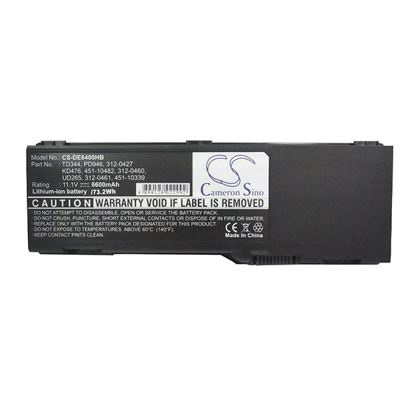 Cameron Sino De6400Hb 6600Mah Battery For Dell Notebook Laptop