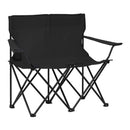 2 Seater Foldable Camping Chair Steel And Oxford Fabric