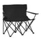 2 Seater Foldable Camping Chair Steel And Oxford Fabric