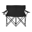 2 Seater Foldable Camping Chair Steel And Oxford Fabric