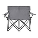 2 Seater Foldable Camping Chair Steel And Oxford Fabric