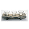 Ceramic Candle Holder On Base With 3 Pcs Glass 42X14X13Cm