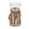 Driftwood Candle Holder With Glass Natural 12X12X27Cm