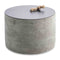 Cement Candle Holder 2 Wick With Lid And Wax 25X25X25Cm