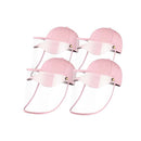4X Outdoor Hat Anti Fog Dust Saliva Cap Face Shield Cover Kids Pink