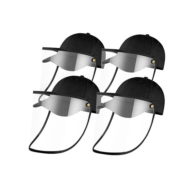 4X Outdoor Hat Anti Fog Dust Saliva Cap Face Shield Cover Kids Black