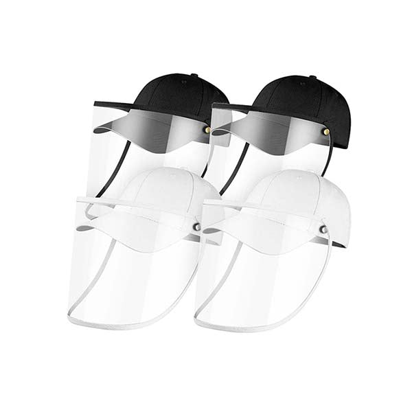 4X Outdoor Hat Anti Fog Dust Saliva Cap Face Shield Adult Black White