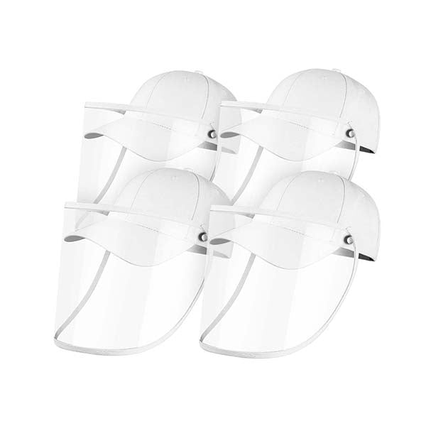 4X Outdoor Hat Anti Fog Dust Saliva Cap Face Shield Cover Adult White