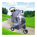 Pawz Pet Stroller 3 Wheels Dog Cat Cage Puppy Pushchair Travel Walk Carrier Pram
