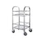 Soga 2 Tier 500X500X950 Stainless Steel Square Tube Drink Wine Cart