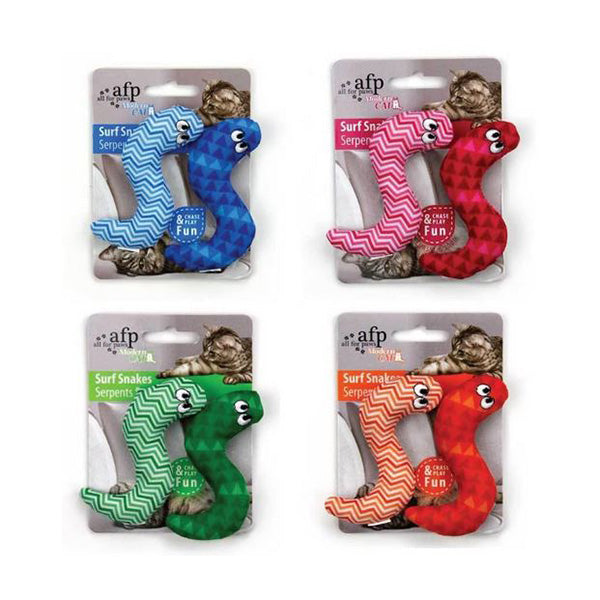 4X Pack Surf Snakes Catnip Cat Crinkle Toy Pet Chase 9Cm Kitten Toys