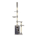 Cat Tree With Sisal Scratching Posts Grey 260 Cm