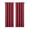 2x Blockout Curtains Panels 3 Layers Eyelet Room Darkening 140x230cm Burgundy