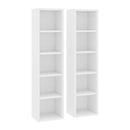 Cd Cabinets 2 Pcs White 21X16 Cm Chipboard
