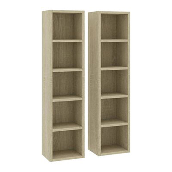 Cd Cabinets 2 Pcs Sonoma Oak Chipboard