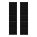 Cd Cabinets 2 Pcs Black Chipboard