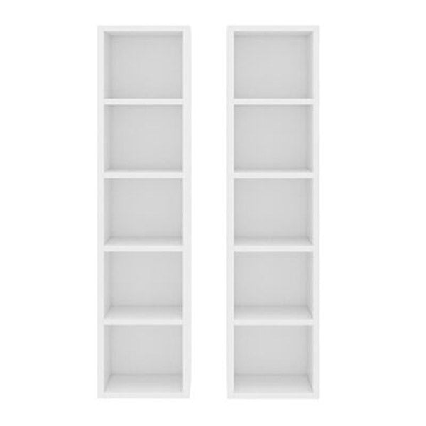 Cd Cabinets 2 Pcs White 21X16 Cm Chipboard