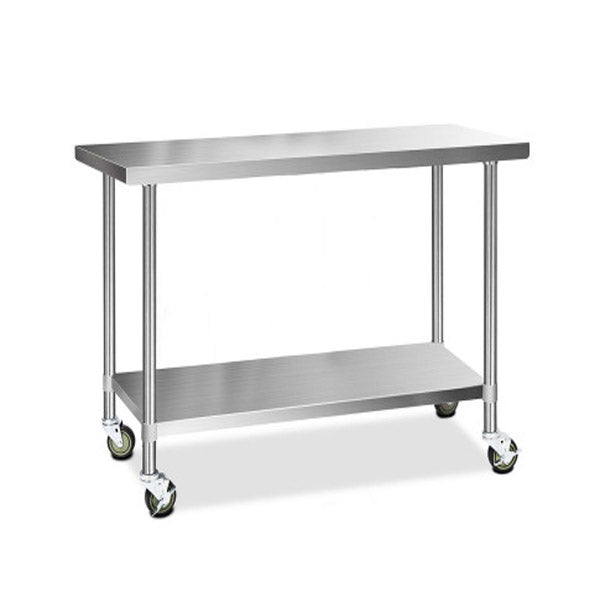 Stainless Steel Kitchen Benches Work Bench Food Prep Table With Wheels