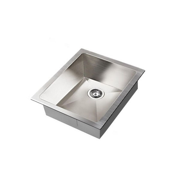 Stainless Steel Kitchen Sink w/ Strainer Waste 390 x 450mm