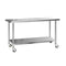 430 Stainless Steel Kitchen Work Bench Food Prep Table With Wheels