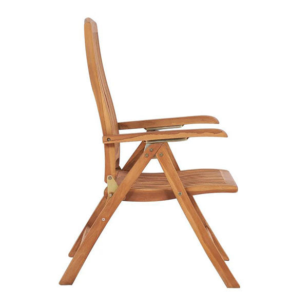 Reclining Garden Chairs 2 Pcs Solid Teak Wood