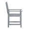Garden Chairs 2 Pcs Grey Solid Acacia Wood