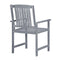 Garden Chairs 2 Pcs Grey Solid Acacia Wood