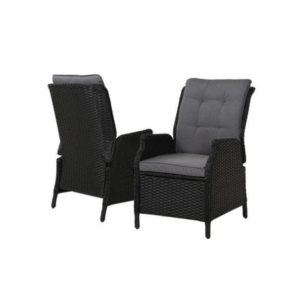 Recliner Chairs Lounge Outdoor Setting Patio Furniture Garden Wicker