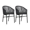 Garden Chairs 2 Pcs Anthracite Pvc Rattan