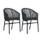 Garden Chairs 2 Pcs Anthracite Pvc Rattan