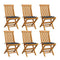 Garden Chairs With Anthracite Cushions Solid Teak Wood 6 Pcs