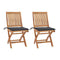 Garden Chairs 2 Pcs With Cushions 40X40X3 Cm Solid Teak Wood