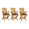 Garden Chairs With Anthracite Cushions 3 Pcs Solid Teak Wood