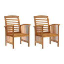 Garden Chairs 2 Pcs Solid Acacia Wood