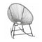 Outdoor Rocking Moon Chair Grey Poly Rattan