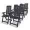 Reclining Garden Chairs 6 Pcs Plastic Anthracite