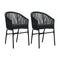 Garden Chairs 2 Pcs Black Pvc Rattan