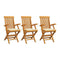 Garden Chairs With Cream Cushions 3 Pcs Solid Teak Wood