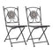 Mosaic Bistro Chairs Powder Coated Iron Frame 2 Pcs