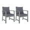Garden Chairs 2 Pcs With Dark Grey Cushions Solid Acacia Wood