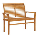 Garden Bench 112 Cm Solid Teak Wood