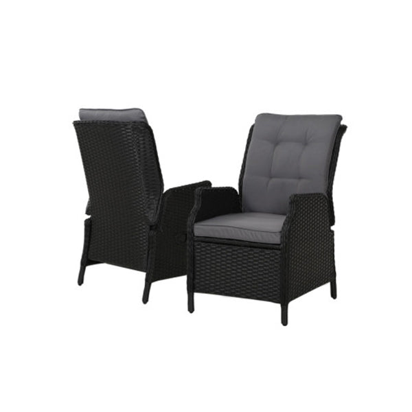 Recliner Chair Sun Lounge Setting Outdoor Furniture Patio Wicker Sofa