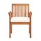 Garden Dining Chairs With Cushions 2 Pcs Solid Acacia Wood