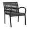 Garden Chairs 2 Pcs Steel And Wpc Black